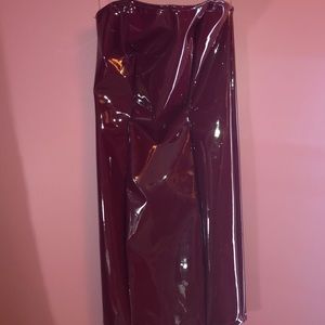 Fashionnova strapless latex dress